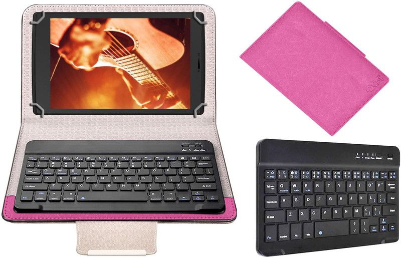 ACM Keyboard Case for Micromax Canvas P681  (Pink, Cases with Holder, Pack of: 1)