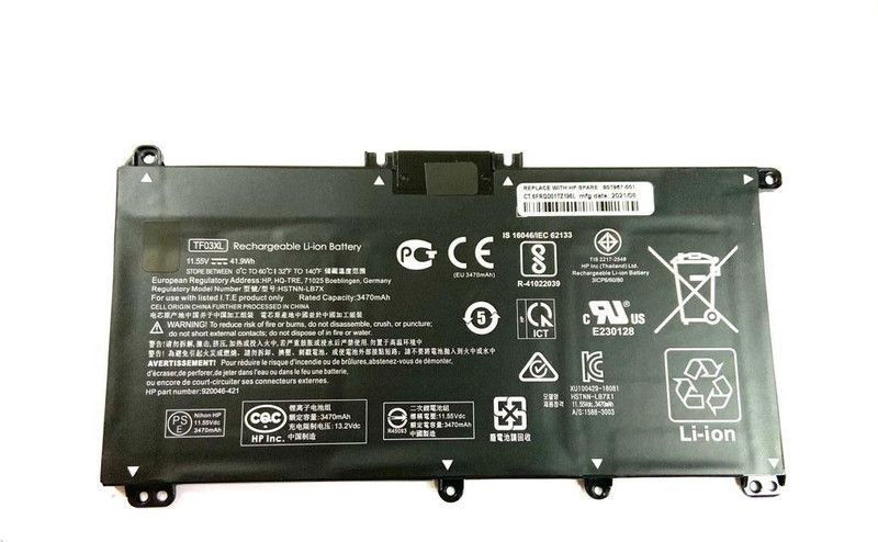 WISTAR 920046-541 TF03XL Battery for HP Pavilion X360 15-cc001nx 15-cc002ne 4 Cell Laptop Battery