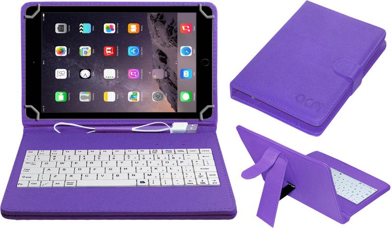 ACM Keyboard Case for Apple iPad Air A1475  (Purple, Cases with Holder, Pack of: 1)