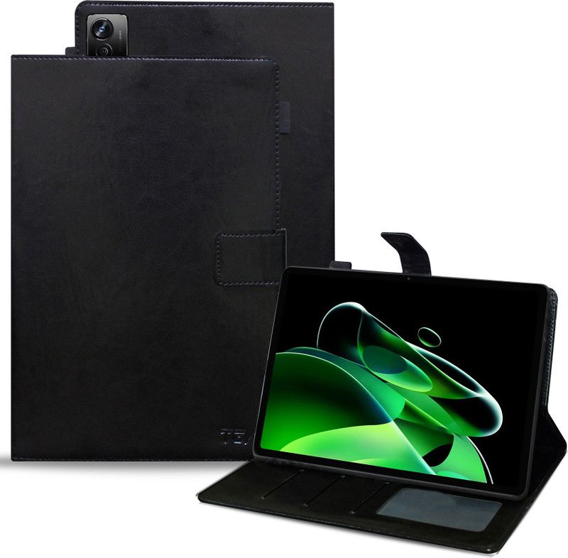 Flipkart SmartBuy Flip Cover for Realme Pad X 6 GB 11 inch Tablet | Realme Pad X 4 GB 11 inch Tablet  (Black, Cases with Holder, Pack of: 1)