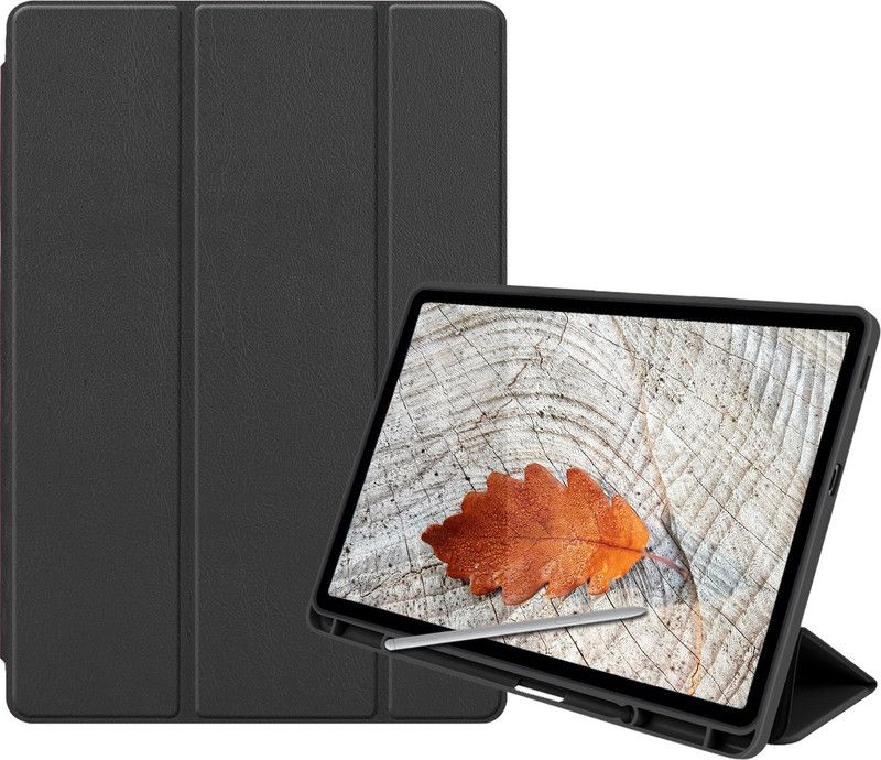 Lilpine Flip Cover for Samsung Galaxy S6 Lite Tablet 10.4 inch Tri-Fold Smart Case  (Black, Magnetic Case)