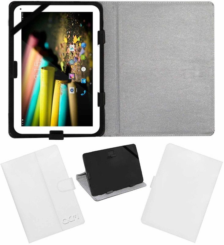 ACM Flip Cover for Swipe X703  (White, Cases with Holder)