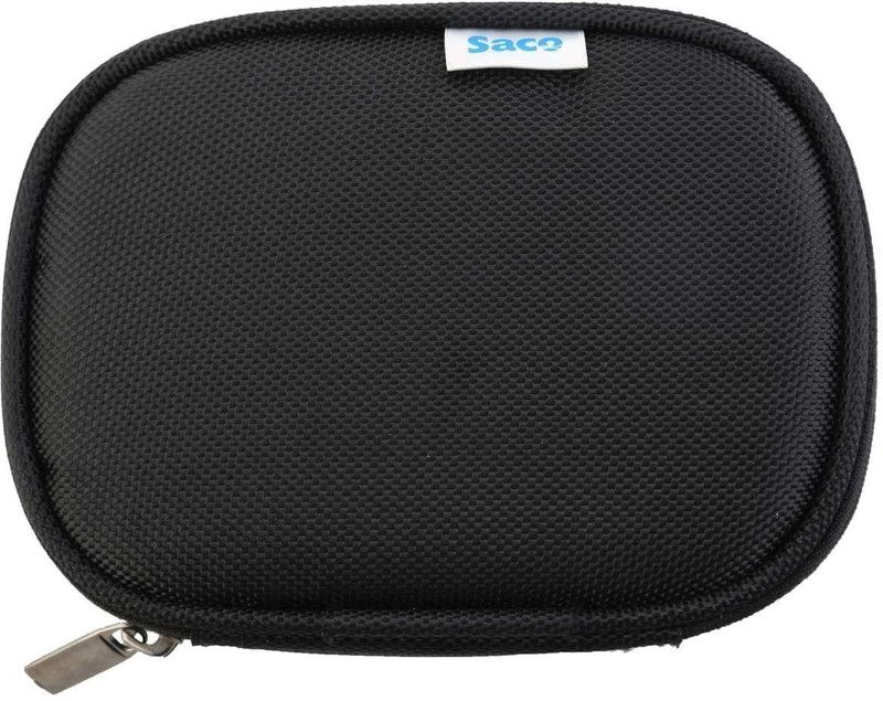 Saco Back Cover for Silicon Power Stream 1 TB Wired external_hard_drive (Black, , Artificial Leather)  (Black, Shock Proof, Pack of: 1)