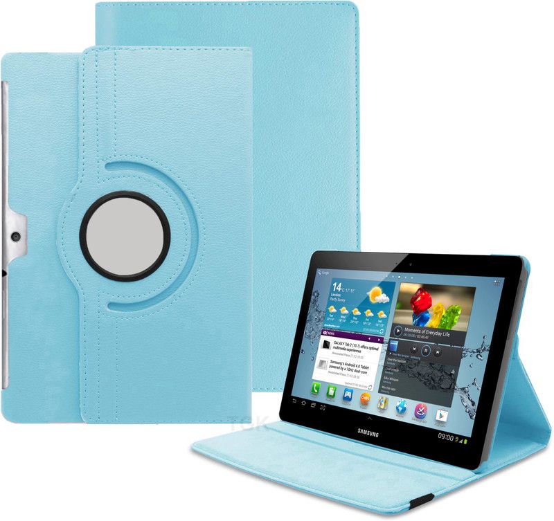 TGK Book Cover for Samsung Galaxy Tab 2 10.1-inch GT-P5100, GT-P5110, GT-P5113, GT-P5110ZWAXSA, P7500, P7510  (Blue, Cases with Holder, Pack of: 1)