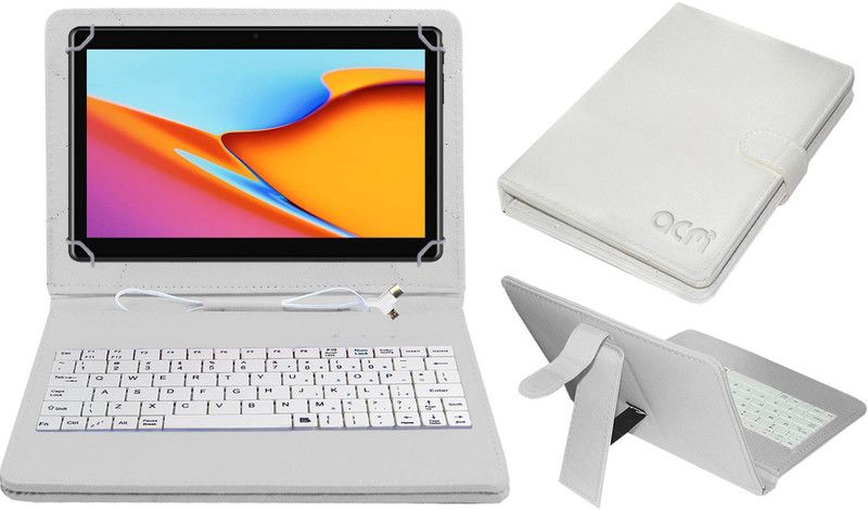 ACM Keyboard Case for I kall N18  (White, Cases with Holder, Pack of: 1)
