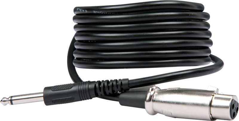 5 CORE 2.5M XLR Female to P38 Mic Cable Cable  (Black)