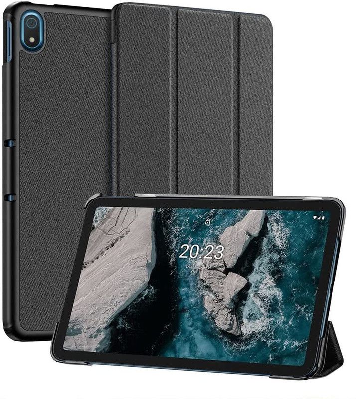 DHAN GTB Flip Cover for Nokia Tab T20 (10.36 inch)  (Black, Grip Case)