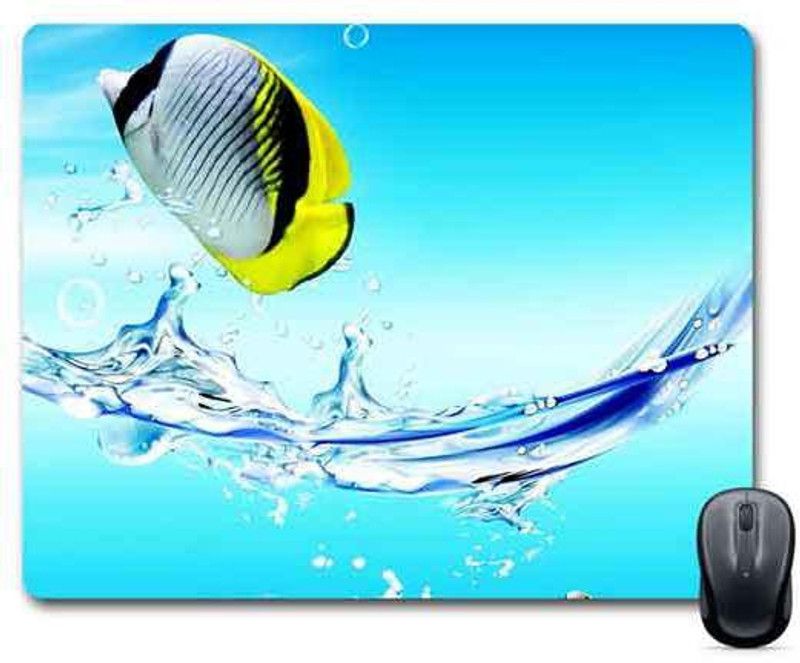FABTODAY Designer Fish Anti-Skid Mouse Pad for Desktop, Laptop, Computer and Gaming (Product ID - 0066) Mousepad  (Multicolor)