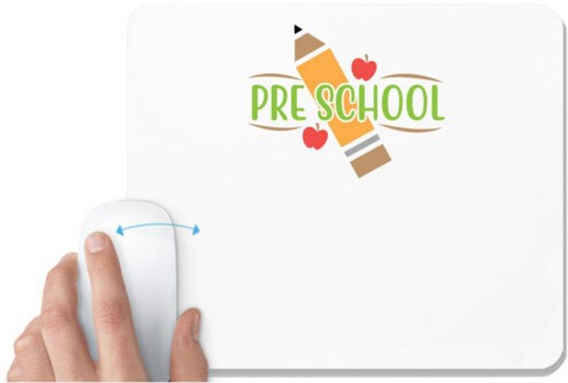 UDNAG White Mousepad 'Student teacher | Pre School' for Computer / PC / Laptop [230 x 200 x 5mm] Mousepad  (White)