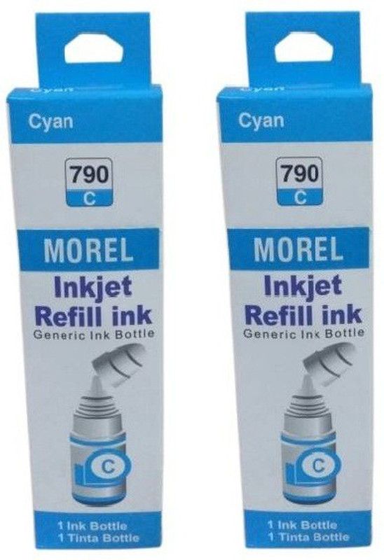 MOREL GI790 INK COMPATIBLE FOR CANON G1000 , G2000 , G3000 , G4000 INKJET PRINTER COLOR CYAN PACK OF 2 Cyan Ink Cartridge