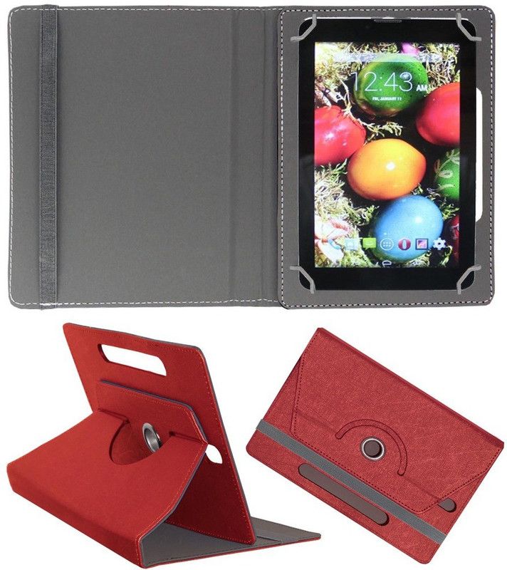 ACM Flip Cover for Sansui ST71  (Red, Cases with Holder, Pack of: 1)