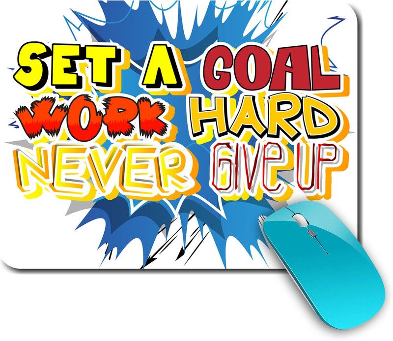 whats your kick Never Give Up | Quotes | Motivational | Best Quotes | Stylish | Printed Mouse Pad/Designer Waterproof Coating Gaming Mouse Pad For Computer/Laptop (Multi24) Mousepad  (Multicolor)