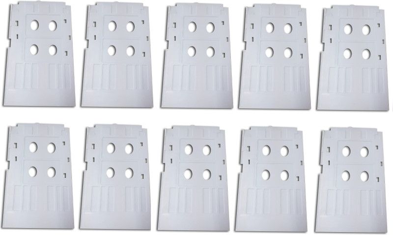 MOREL WHITE INKJET PVC ID CARD TRAY L800 FOR USE IN EPSON L800, L805, L810, L850, R280, R290,T50, T60, P50, P60 PRINTER ( PACK OF 10 ) White Ink Cartridge