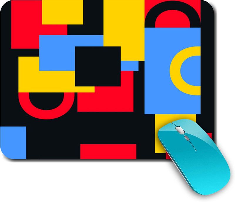 whats your kick Geometrical | Pattern | Zig Zag | Stylish |Creative | Printed Mouse Pad/Designer Waterproof Coating Gaming Mouse Pad For Computer/Laptop (Multi14) Mousepad  (Multicolor)