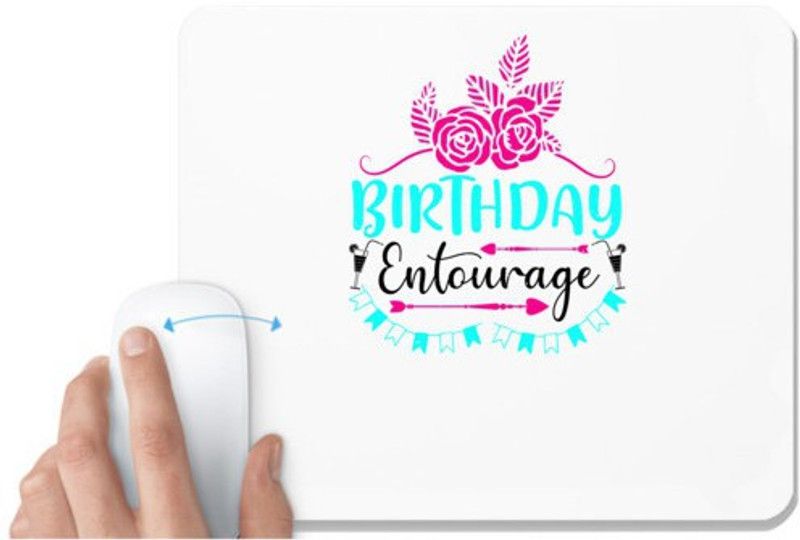 UDNAG White Mousepad 'Girls trip | birthday entourage' for Computer / PC / Laptop [230 x 200 x 5mm] Mousepad  (White)