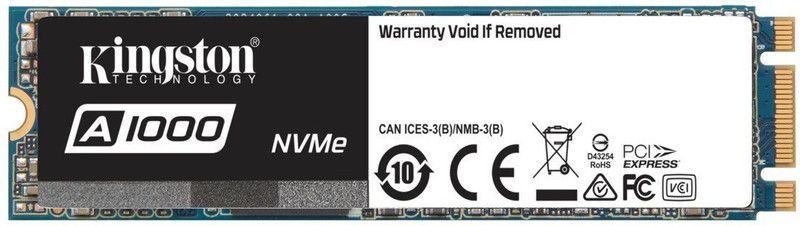 KINGSTON A1000 240 GB Laptop, Desktop Internal Solid State Drive (SSD) (SA1000M8/240G)  (Interface: PCIe NVMe, Form Factor: M.2)