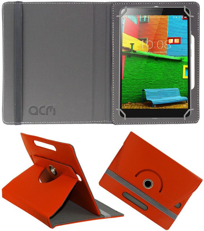 ACM Flip Cover for Lenovo Phab  (Orange, Cases with Holder)