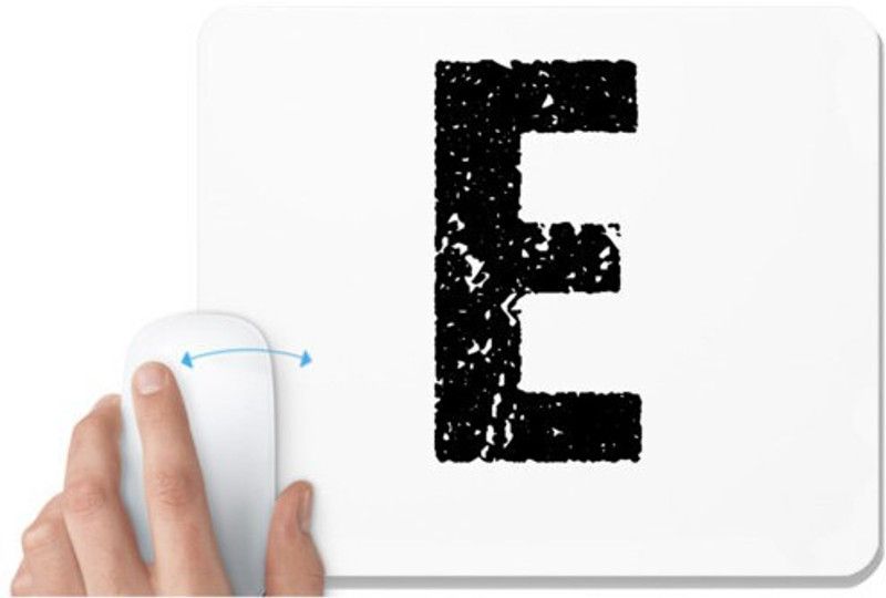 UDNAG White Mousepad 'Alphabet | E' for Computer / PC / Laptop [230 x 200 x 5mm] Mousepad  (White)