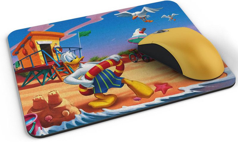 UTU Summer Vacation Beach Mousepad  (Black)