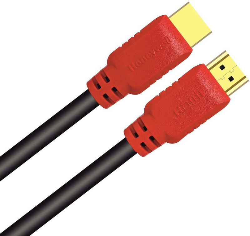 Honeywell HDMI Cable 15 m HC000011/HDM/15M/BLK  (Compatible with TV, Computer, Black, Red, One Cable)