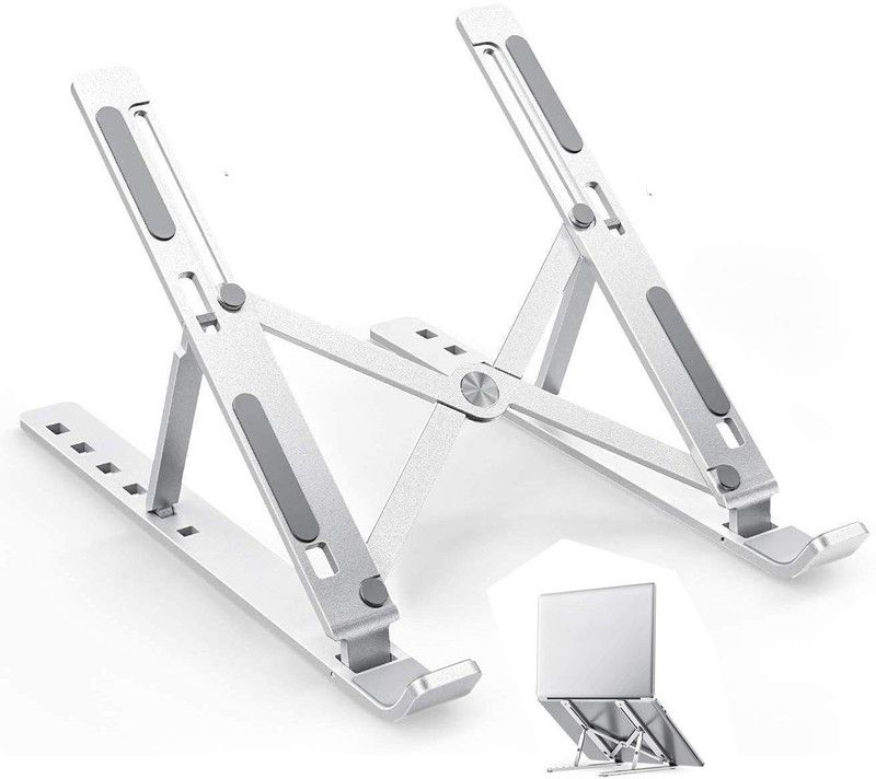 Megaloyalty 100% TOP BRAND Foldable Portable 6 Angle Adjustable Ergonomic Desktop Stand Laptop Stand