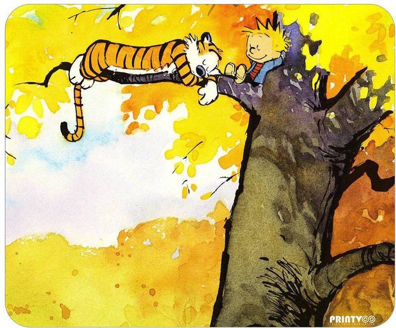PrintVoo Calvin Comic Design Mousepad  (Multicolor)