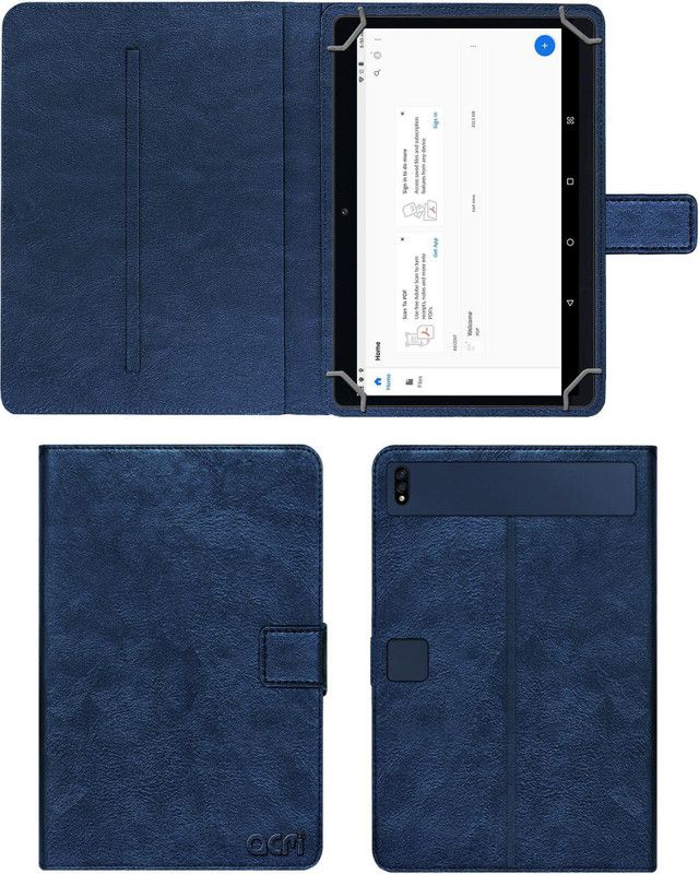 ACM Flip Cover for Domo Slate Sl34  (Blue, Cases with Holder)