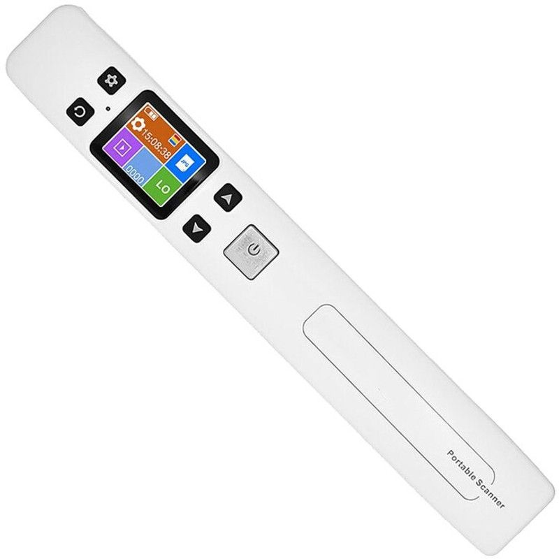 microware Wifi 1050DPI High Speed Portable Wand Document Images Scanner A4 Size Cordless Portable Scanner