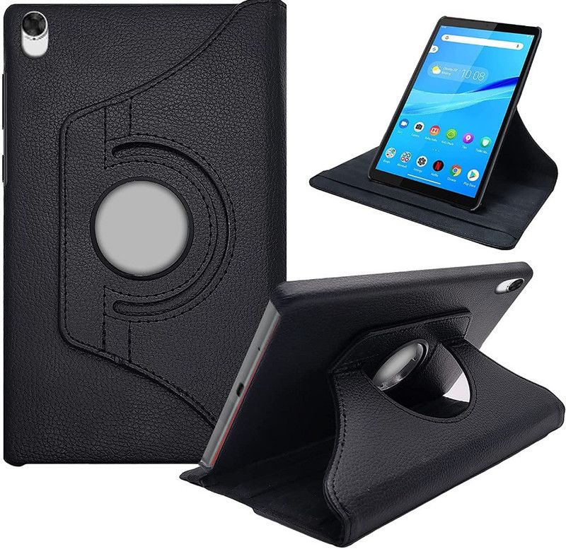 S-Hardline Flip Cover for Lenovo Tab M8 HD M8 2nd Gen FHD 8Inch TB-8505XFN, (Premium 360* Rotate Flip Cover)  (Black)