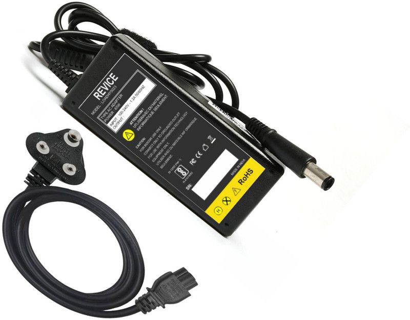 Revice Laptop charger for dell 13ZR, 15-1557, 2420D-2106 19.5V 3.34A Pin 7.4 x 5.0mm 65 W Adapter  (Power Cord Included)
