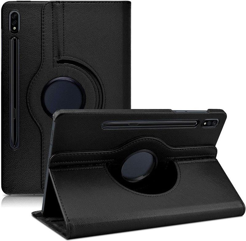 S-Hardline Flip Cover for Samsung Galaxy Tab S7 11inch, Double Angle Stand  (Black)