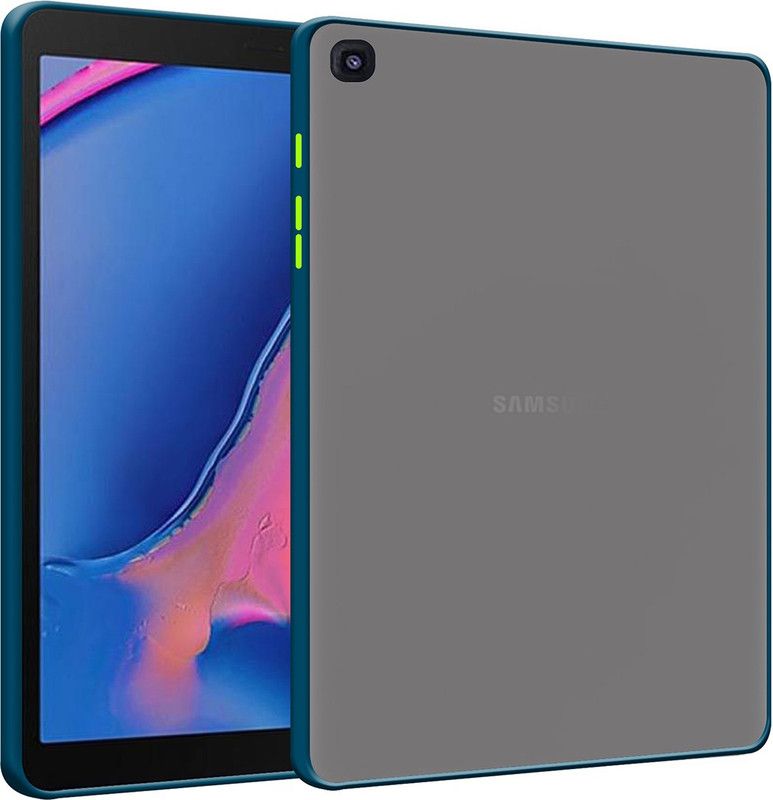 Casotec Back Cover for Samsung Galaxy Tab P205 (8 inch) Matte Finish Tab Smoke Back Cover  (Blue, Camera Bump Protector)