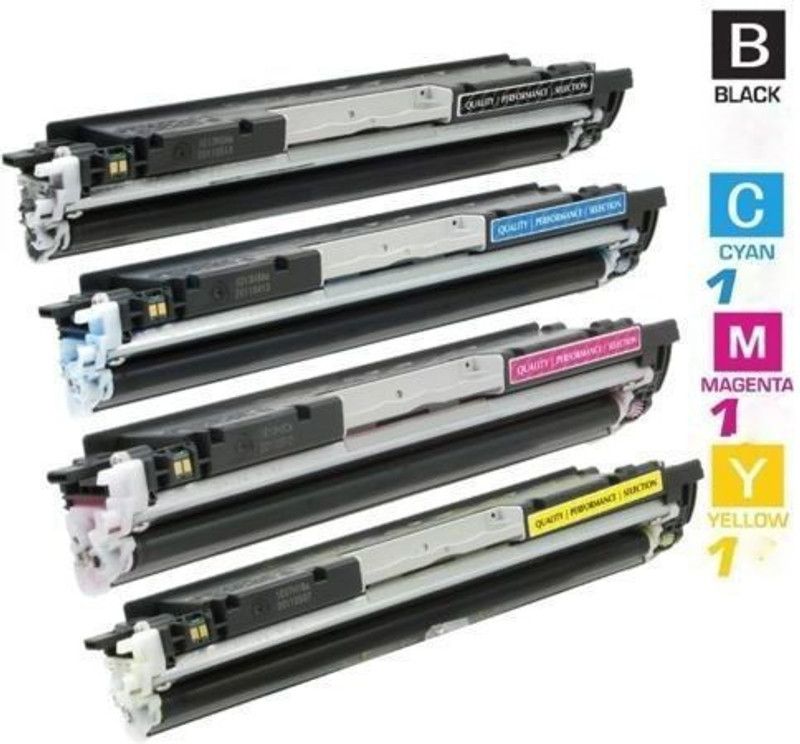Dubaria 126A Toner Cartridge Bundle Combo Compatible For HP 126A - CE310A, CE311A, CE312A, CE313A Color LaserJet Pro 100 MFP M175nw / CP 1025nw / TopShot LaserJet Pro M275 MFP Tri-Color Ink Toner