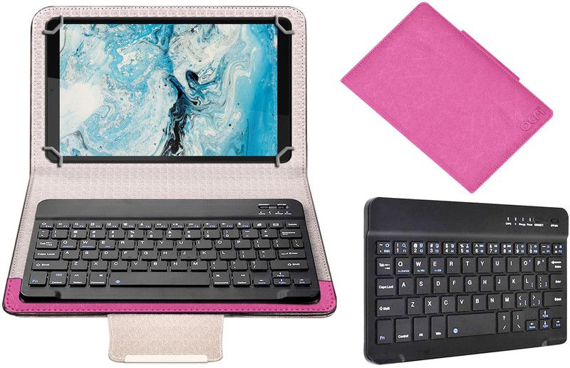 ACM Keyboard Case for Lenovo Tab M8 (2nd Gen)  (Pink, Cases with Holder)