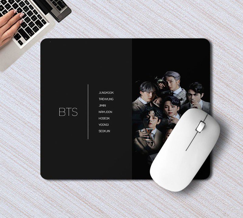 NH10 DESIGNS BTS LOGO BTS ARMY Printed Rectangle Gaming Mousepad For Laptop, PC - BTSRMP 47 Mousepad  (Multicolor)
