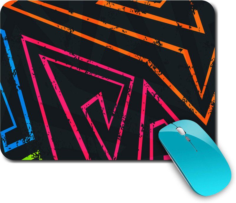 whats your kick Geometrical | Pattern | Colorful | Stylish |Creative | Printed Mouse Pad/Designer Waterproof Coating Gaming Mouse Pad For Computer/Laptop (Multi14) Mousepad  (Multicolor)
