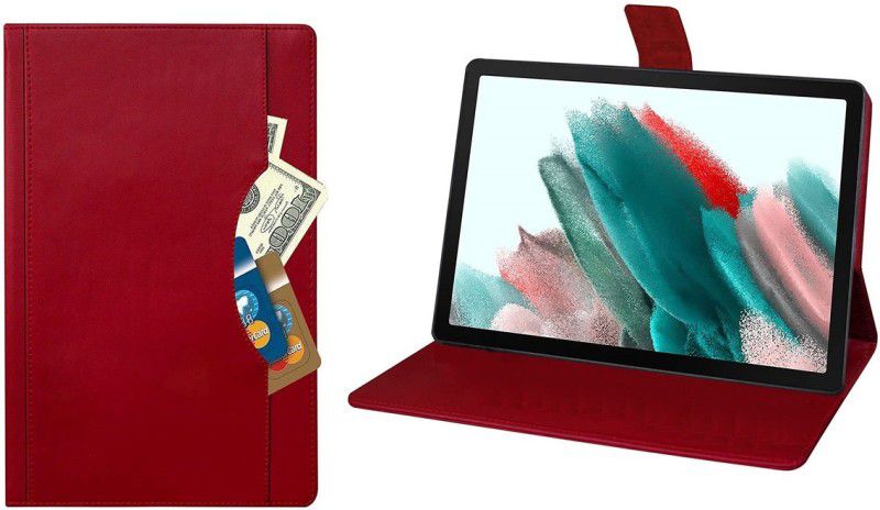 realtech Flip Cover for Huawei MediaPad T3 10 (9.6 inch)  (Red, Dual Protection)