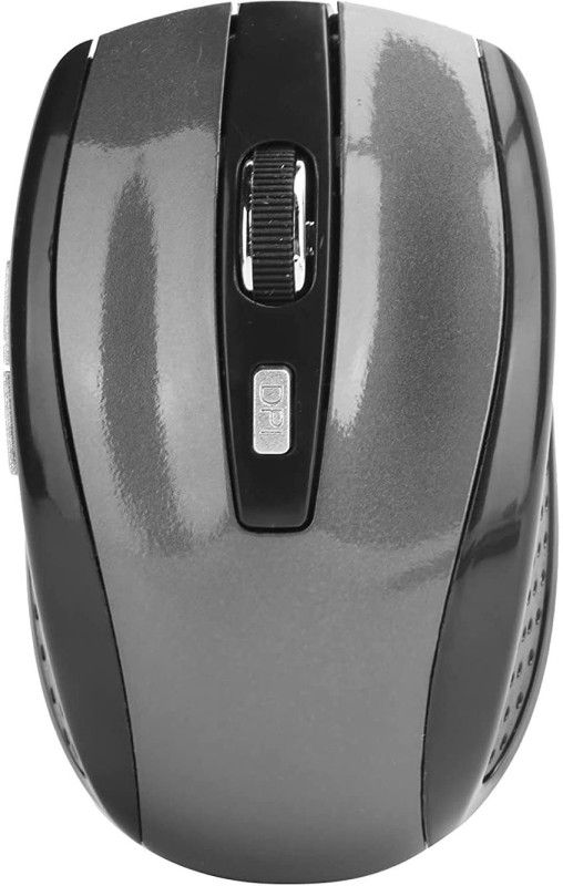 KR BARTAN BHANDAAR 2.4G Office Mouse, Portable Slim Silent Mouse Wireless Mouse Wireless Optical Mouse  (2.4GHz Wireless, Grey)