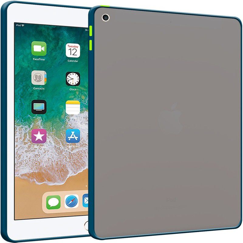 Casotec Back Cover for Apple iPad 6 (9.7 inch) Matte Finish Tab Smoke Back Cover  (Blue, Camera Bump Protector)