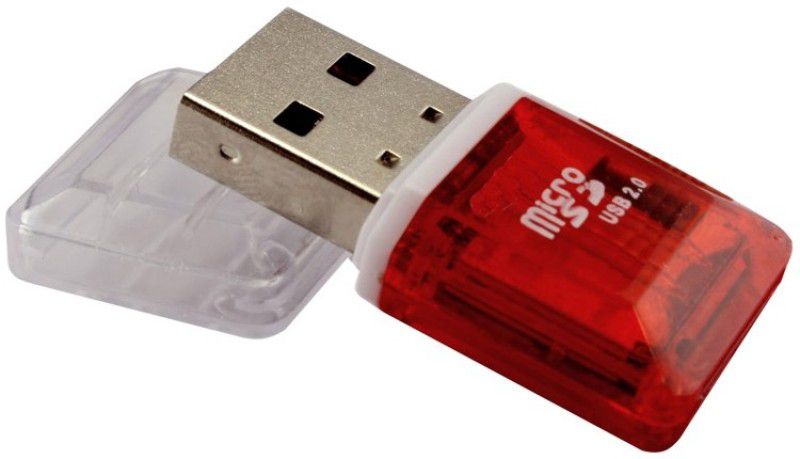 Techvik Micro SD Memory Card Reader  (Red)