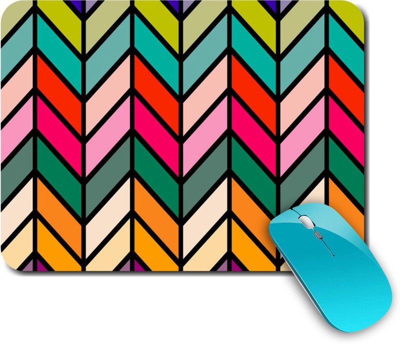 whats your kick Geometrical | Pattern | Colorful | Stylish |Creative | Printed Mouse Pad/Designer Waterproof Coating Gaming Mouse Pad For Computer/Laptop (Multi29) Mousepad  (Multicolor)