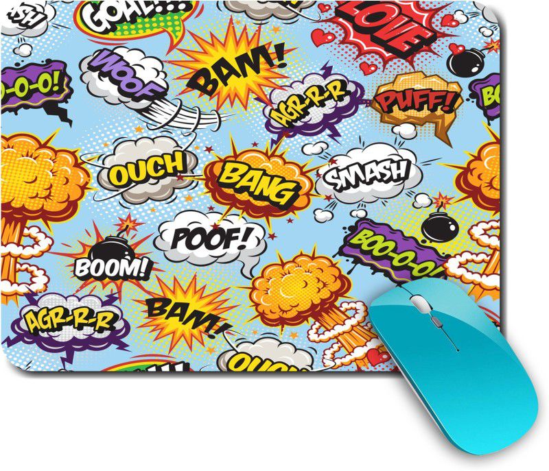 whats your kick Comic Expressions | Kids | Comic | funny Quotes | Printed Mouse Pad/Designer Waterproof Coating Gaming Mouse Pad For Desktop/Laptop (Multi13) Mousepad  (Multicolor)