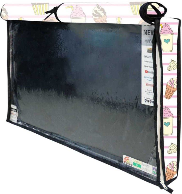 Kingly Home tv cover 43 pvc water proof for 43 inch LCD, LED - LED-43-Ice-Cream  (White)