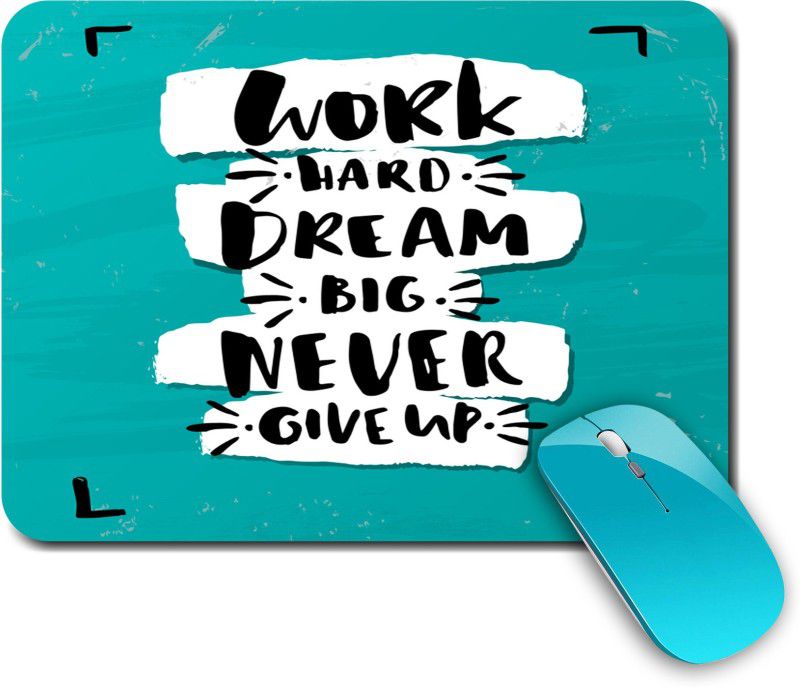 whats your kick Never Give Up | Quotes | Motivational | Sports | Stylish | Printed Mouse Pad/Designer Waterproof Coating Gaming Mouse Pad For Computer/Laptop (Multi21) Mousepad  (Multicolor)