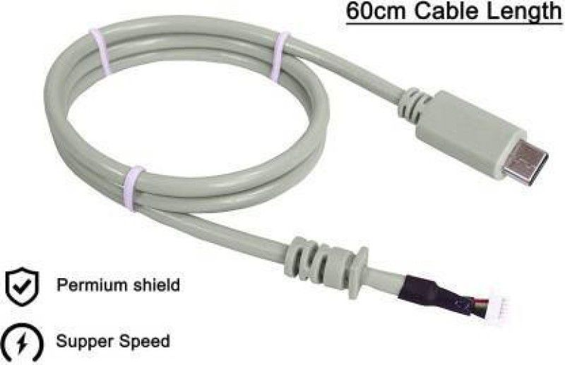 Saviraj Power Sharing Cable 0.6 m Replacement Cable for Startek FM220U (Type C)  (Compatible with Startek FM220U Fingerprint Scanner, White, One Cable)