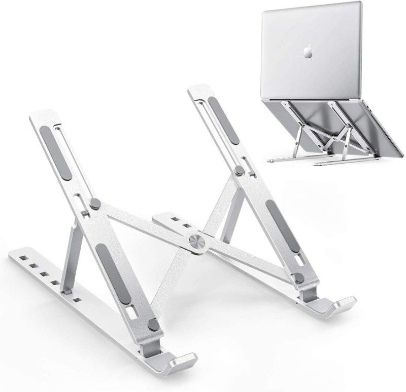 CLICKFLIP Aluminium Foldable and Adjustable Laptop Stand Laptop Stand/ Laptop Holder/ Computer Tablet Stand 6 angle adjustable Laptop Stand