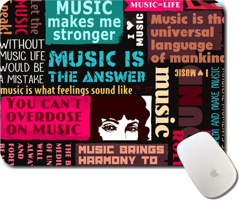 whats your kick Music | Instruments | Guitar | love Music | Printed Mouse Pad/Designer Waterproof Coating Gaming Mouse Pad For Computer/Laptop (Multi3) Mousepad  (Multicolor)