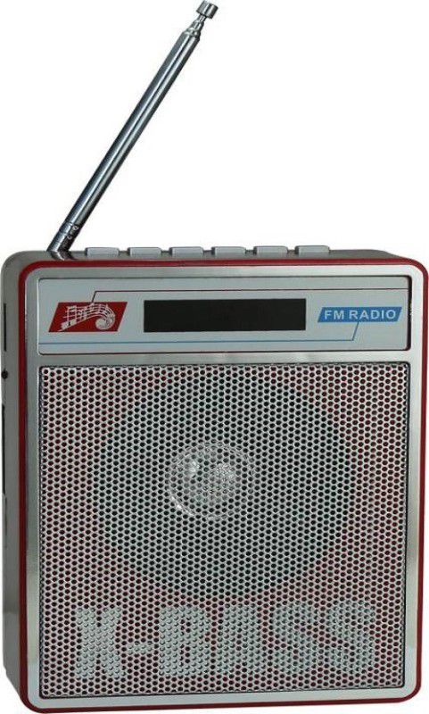 GLOWISH Portable Mini FM Radio Speaker Music Player TF Card USB For PC iPod Phone FM Radio  (Red, Black, Silver)