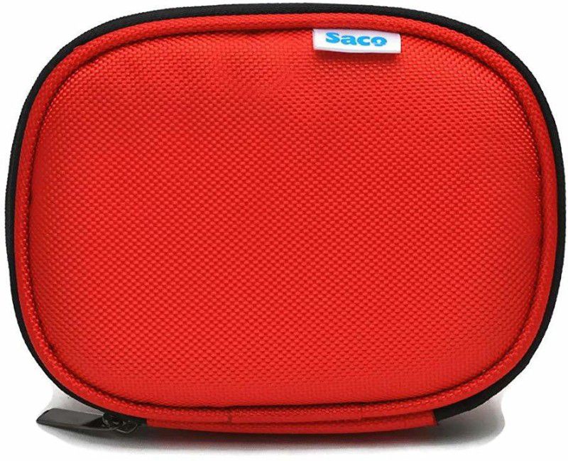 Saco Pouch for Seagate Toshiba WD Sony Transcend External USB Hard disk 2.5 inch portable pouch bag enclosure  (Red, Cases with Holder, Pack of: 1)