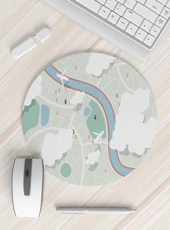 NH10 DESIGNS Quotes & Pattern Printed Round Gaming Mousepad For PC, Laptop - MPCPQ 11 Mousepad  (Multicolor)